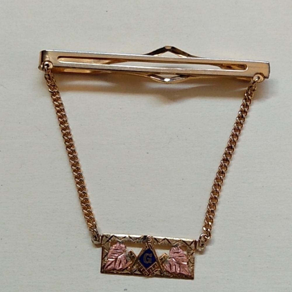10k 12k Yellow Gold Black Hills Gold Tie Clip Jewelry
